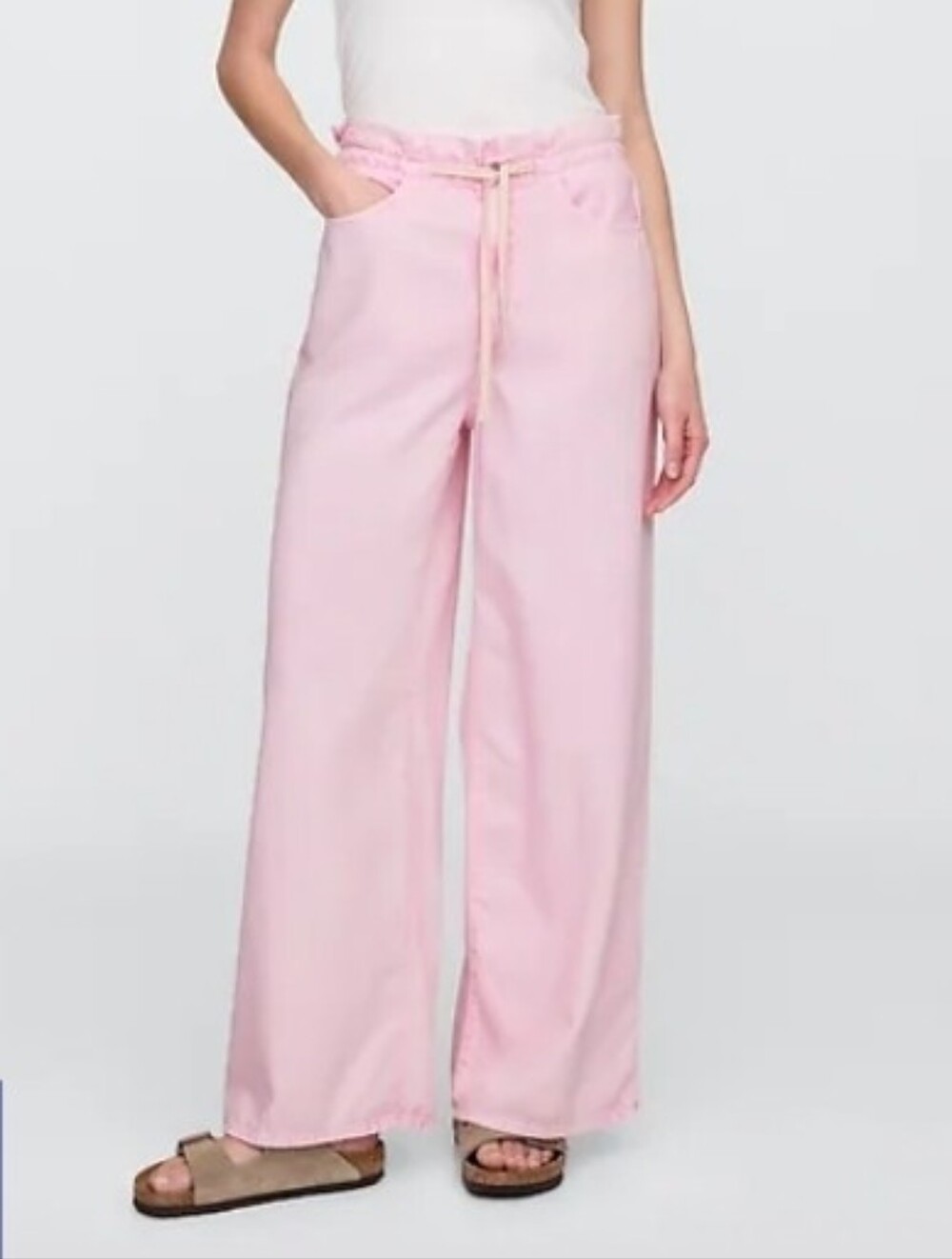 High Rise SuperLight Pull-On Baggy Jeans Washed SOFT PINK- SUPER SOFT